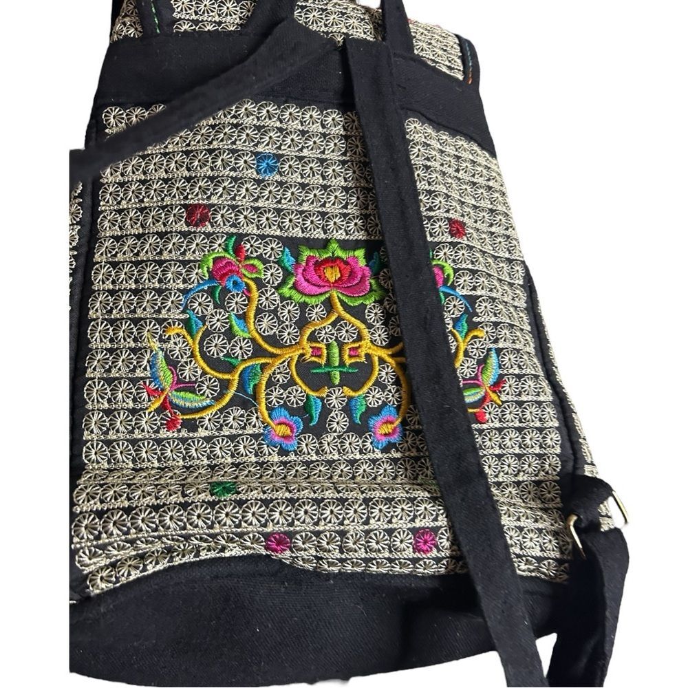 Boho Floral Embroidered Backpack - Picture 6 of 6